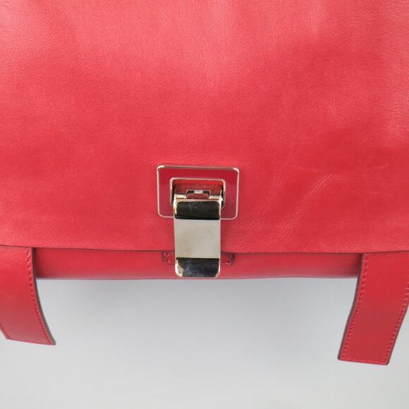 PROENZA SCHOULER Red & Blue Color Block Leather Shoulder Bag - Picture 3 of 11